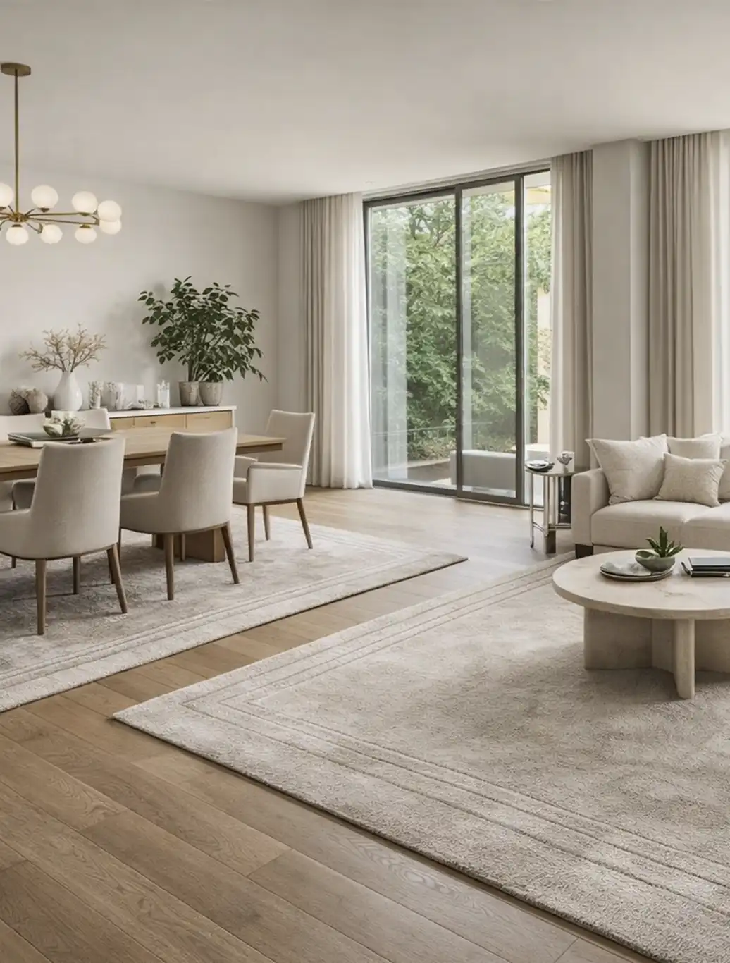 Unwritten (but fundamental) rules for combining two rugs in large rooms