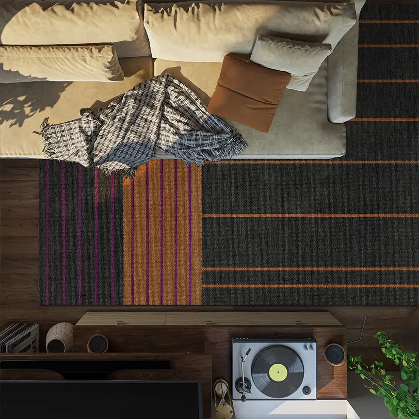 Tappeto Vintage su Misura con Design Geometrico
