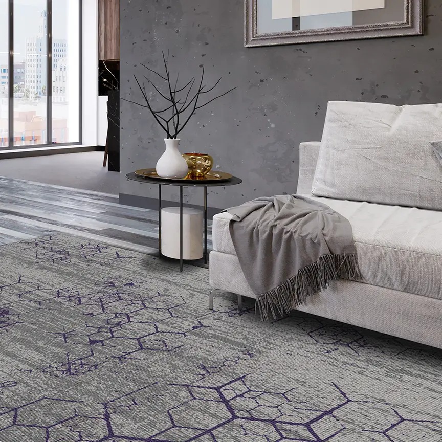 Tappeto vintage geometrico con texture moderne