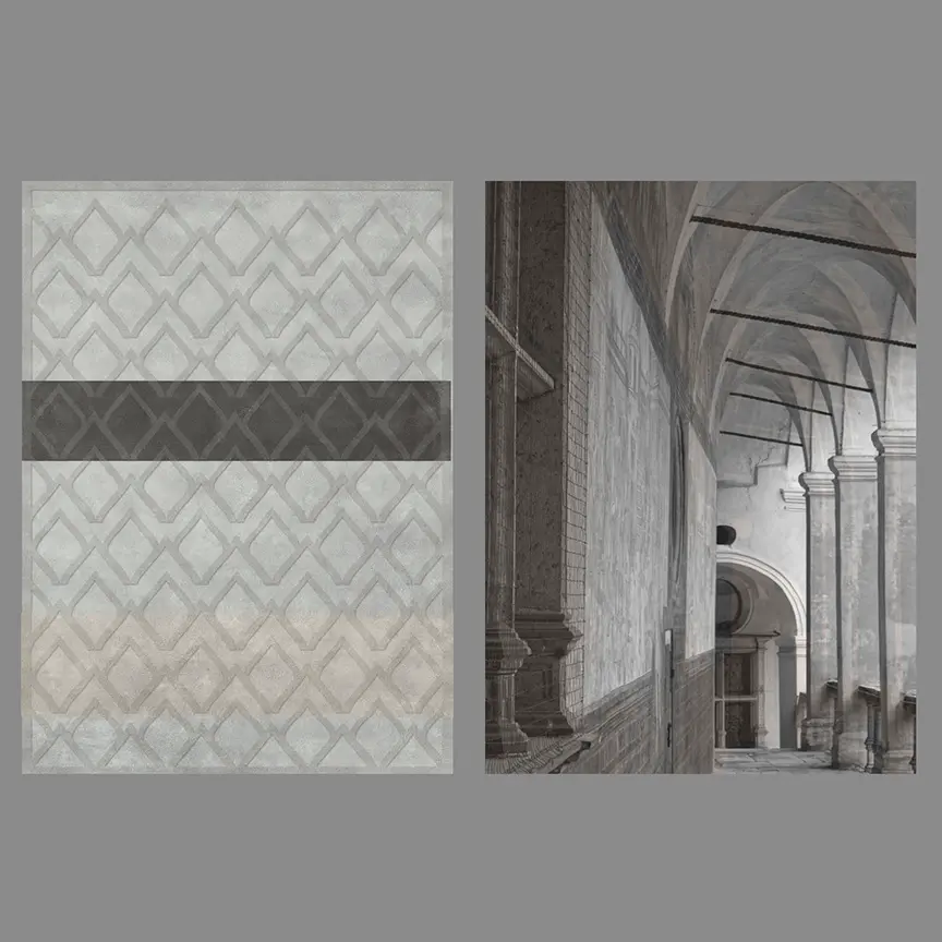 Tappeto di design intrecciato