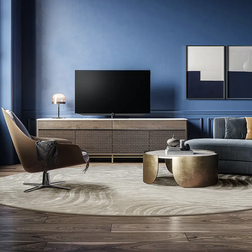 Tappeto di design rotondo