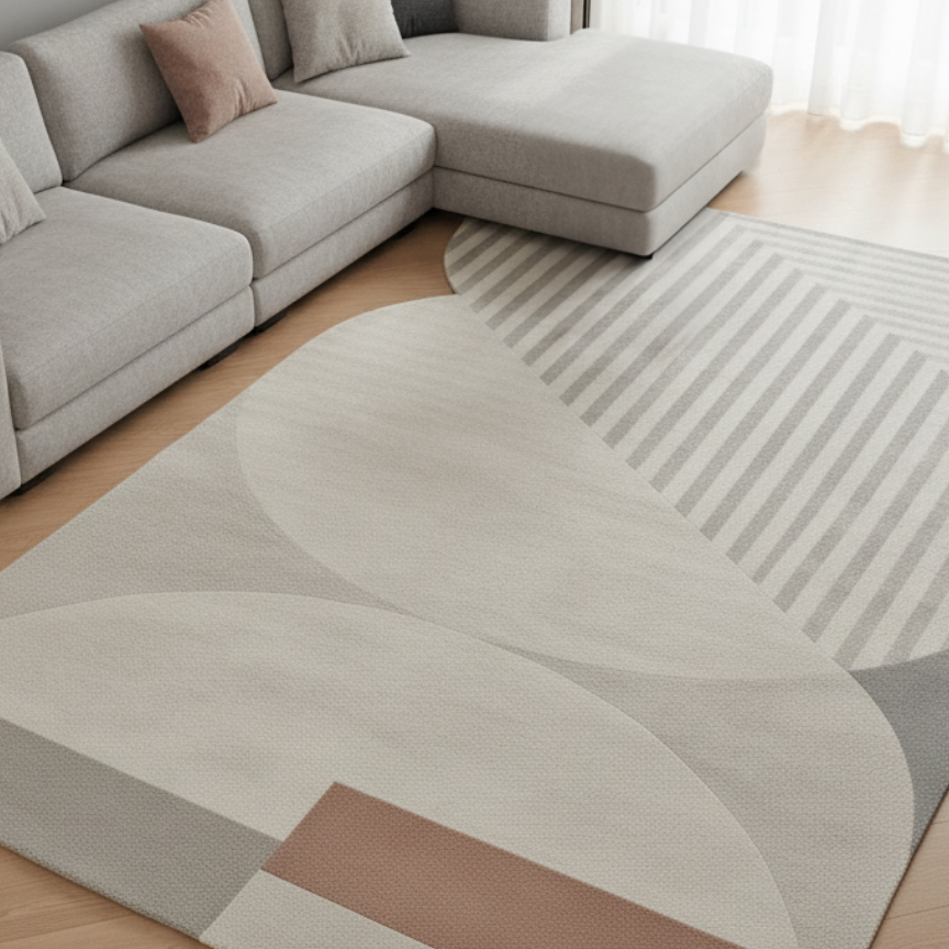 Tappeto irregolare con linee moderne