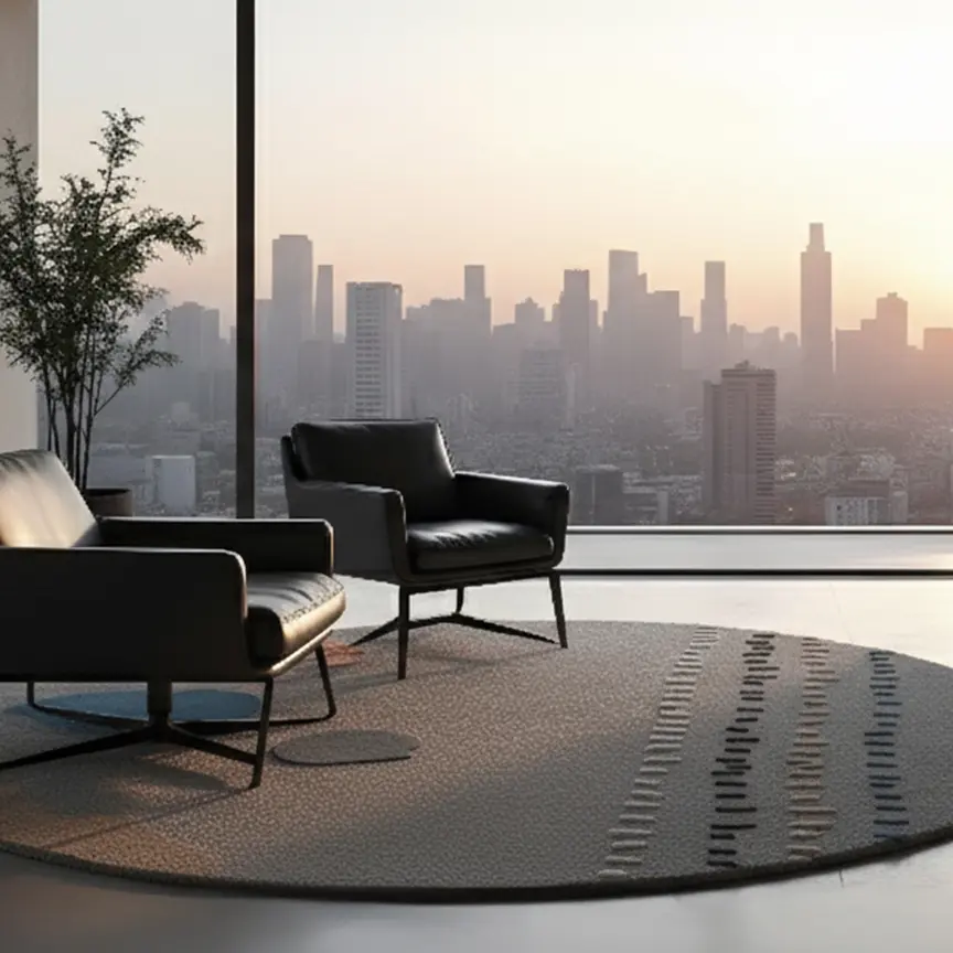 Tappeto con forma particolare tondo